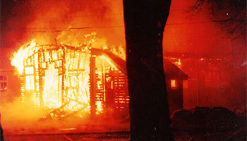 Concert Hall destroyed in fire