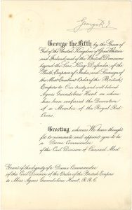 Dame British Empire document