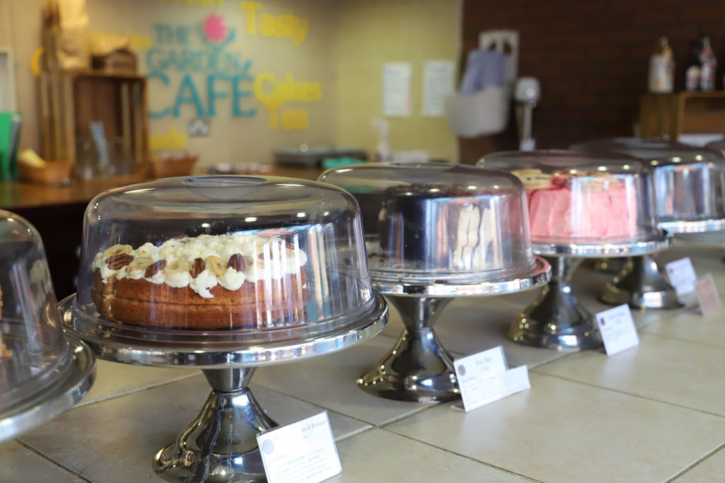 Homemade cakes at the Garden Cafe