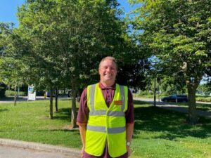 Derwen College student James Beardwell was honoured by the queen for his work in retail during the pandemic.