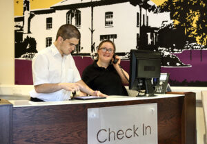 Students ready to welcome guests to Hotel 751