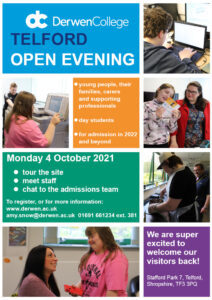 Derwen Telford Open Day October 2021