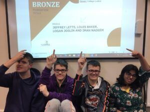 Derwen College Ludlow students won Bronze for their media campaign in the World Skills UK competitions.