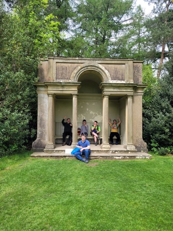 Bronze DofE students on their expedition through the grounds of Chirk Castle