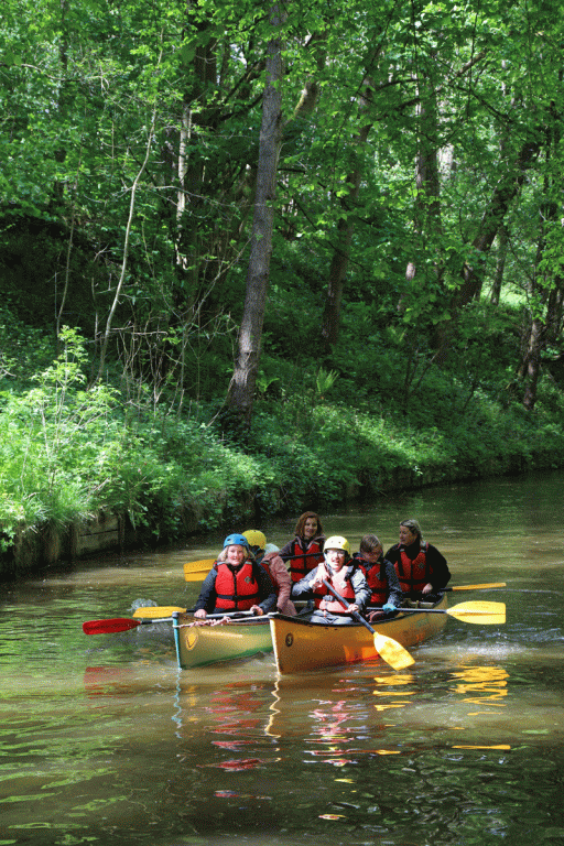 Silver DofE group canoeing during their expedition