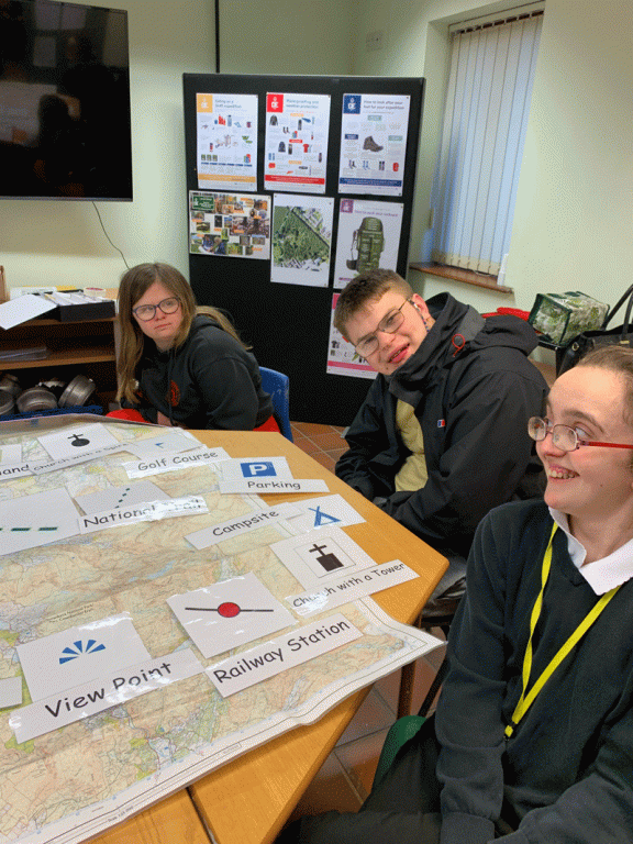 Gold DofE group practice their map reading skills