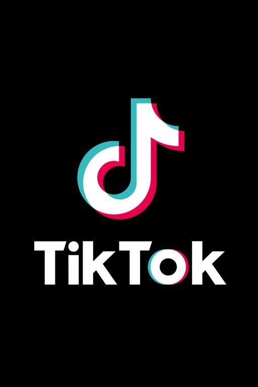 TikTok logo on a black background