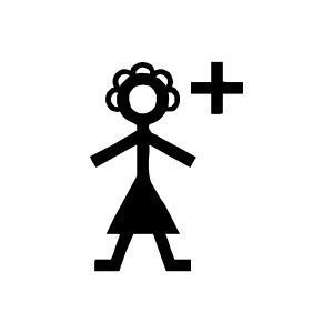 Makaton symbol for (female) nurse