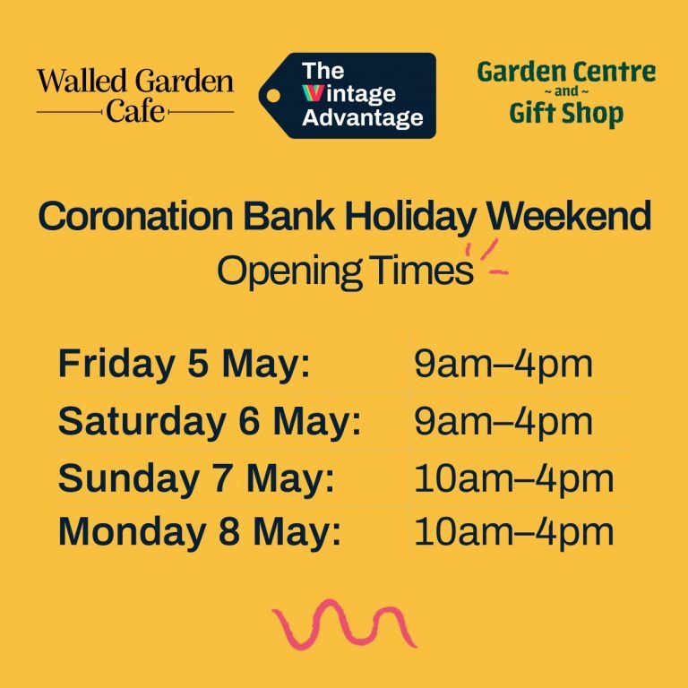 Coronation Bank Holiday Weekend opening hours for Derwen MarketPlace: Friday and Saturday 9am to 4pm. Sunday and Monday 10am to 4pm.