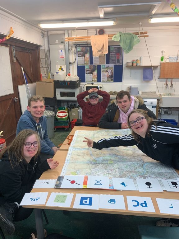 Silver award students learning map skills