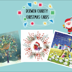 Three variations of Derwen Charity Christmas Cards