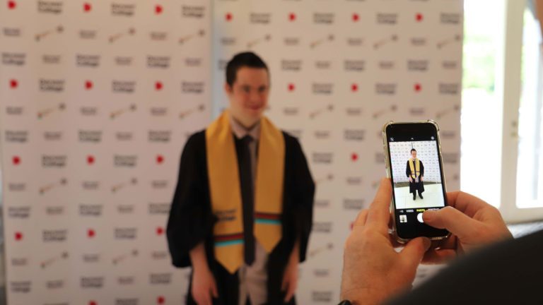 Student at Derwen College Graduation