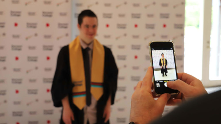 Student at Derwen College Graduation
