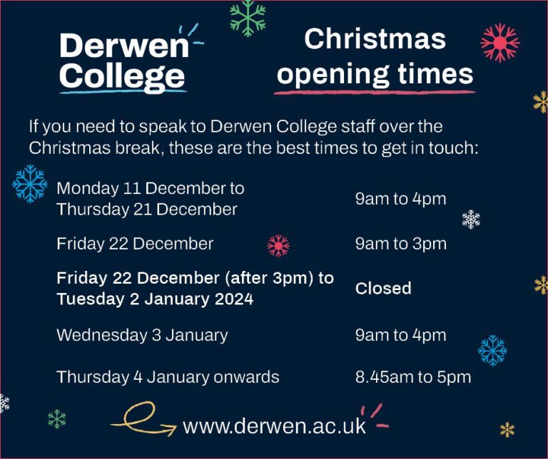 Christmas opening times 2023
