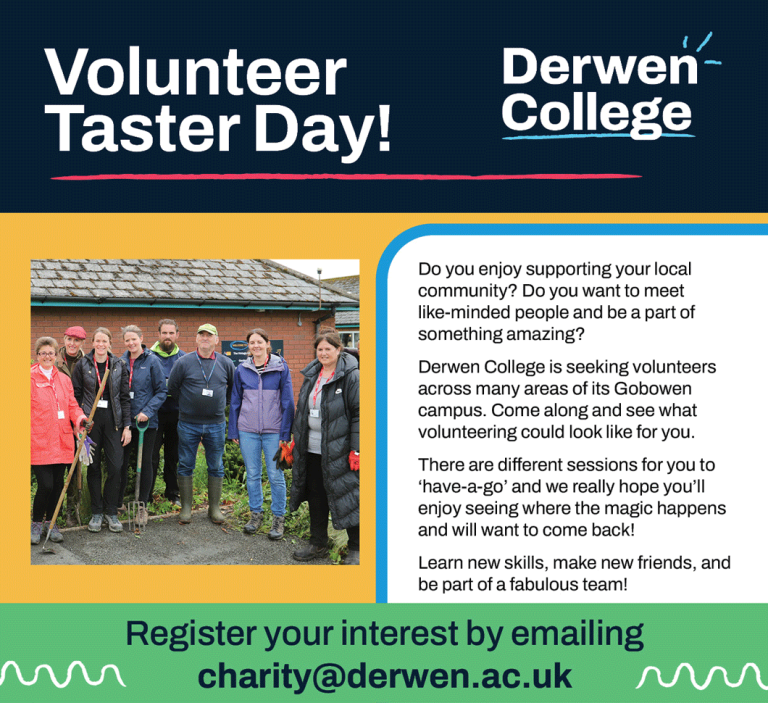 Volunteer taster day 25 September flyer for decoration