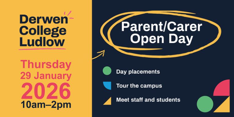 Derwen College Ludlow open day 29 January 2026