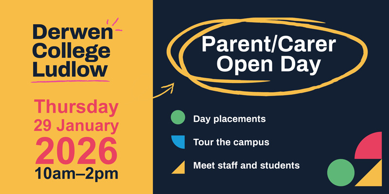 Derwen College Ludlow open day 29 January 2026
