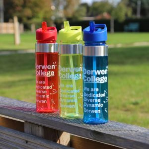 Red Yellow Blue drinks bottles