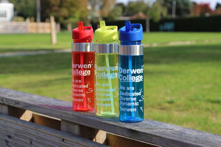 Red Yellow Blue drinks bottles