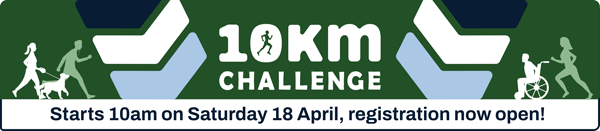 10km challenge is on 18 April 2026. Registrations are now open.