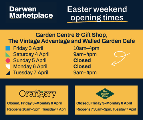 Easter opening hours: closed Sunday and Monday
