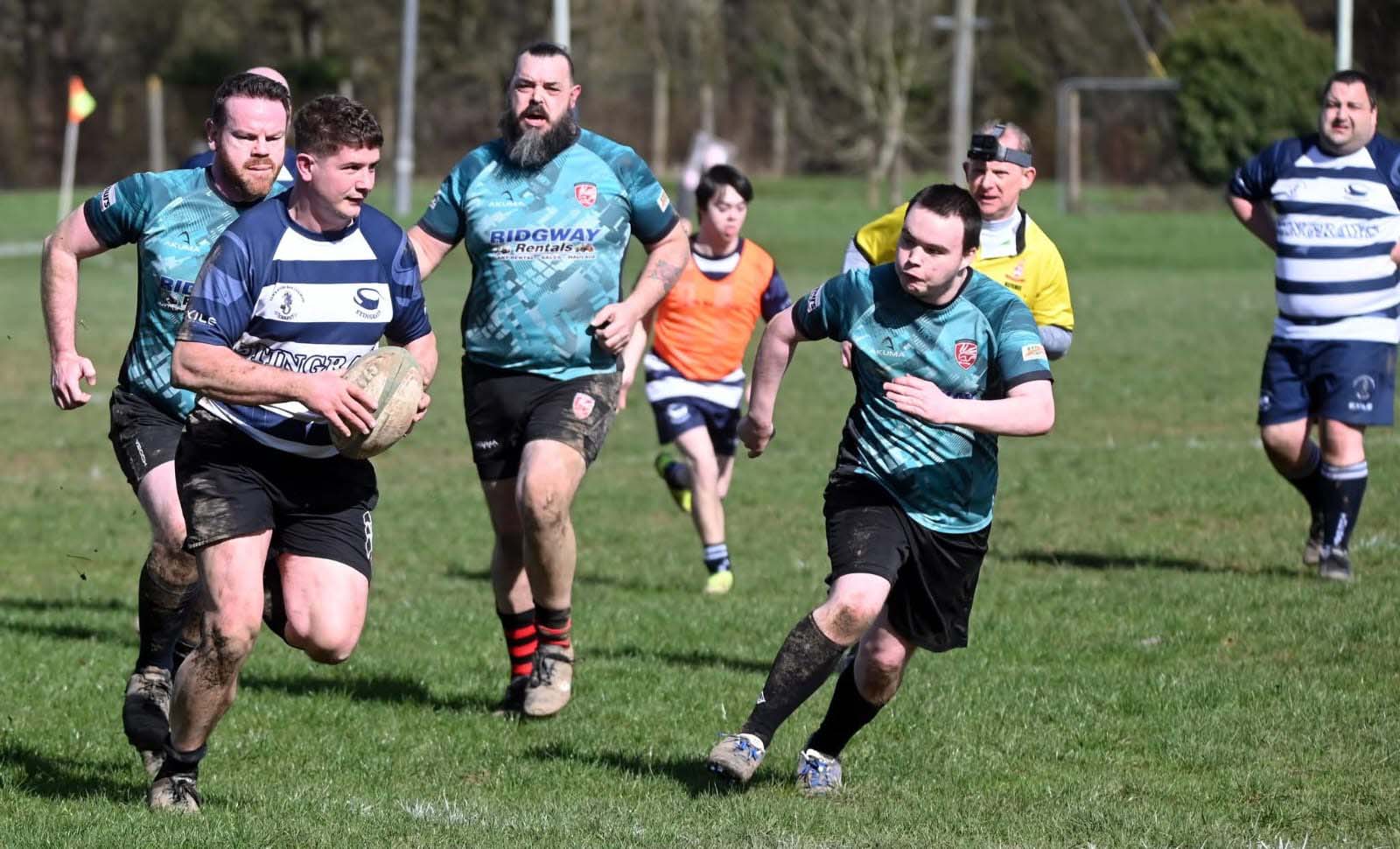 Students celebrate Oswestry Rugby Club debut win