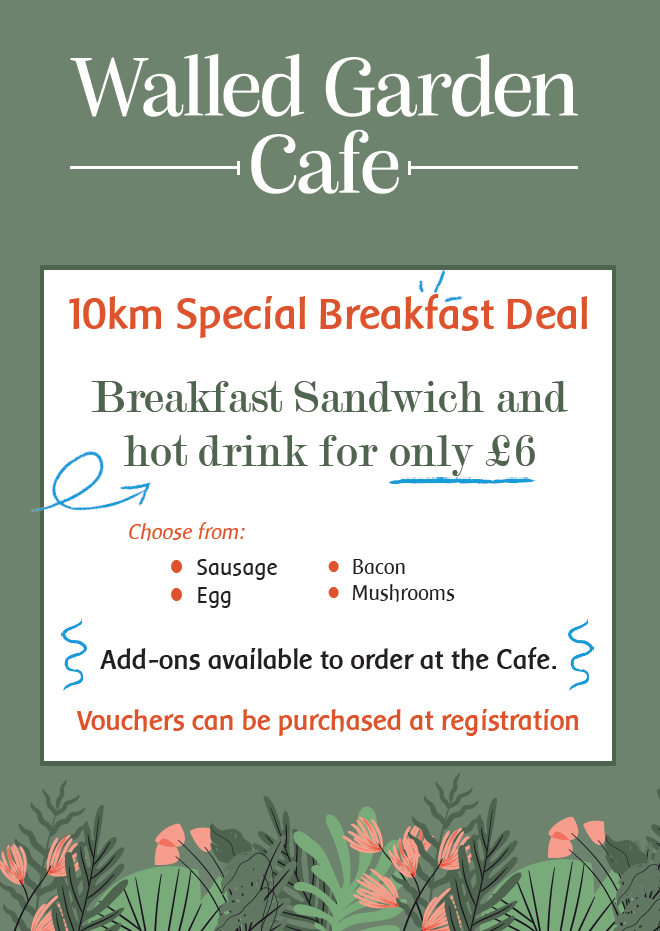 10km Challenge breakfast deal poster 