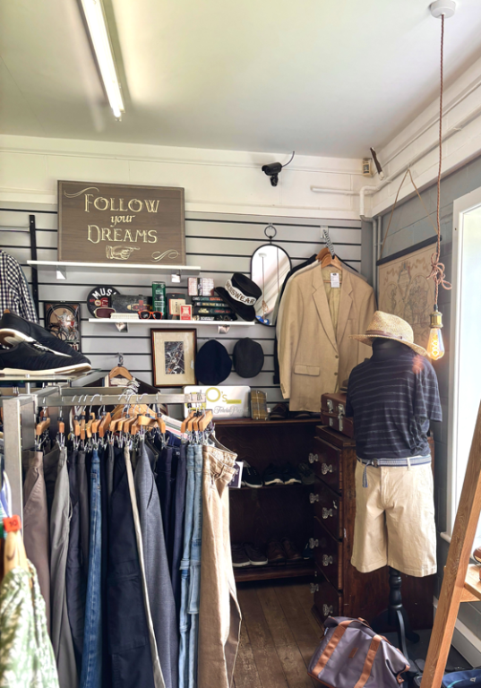 A selection of men's clothes and accessories