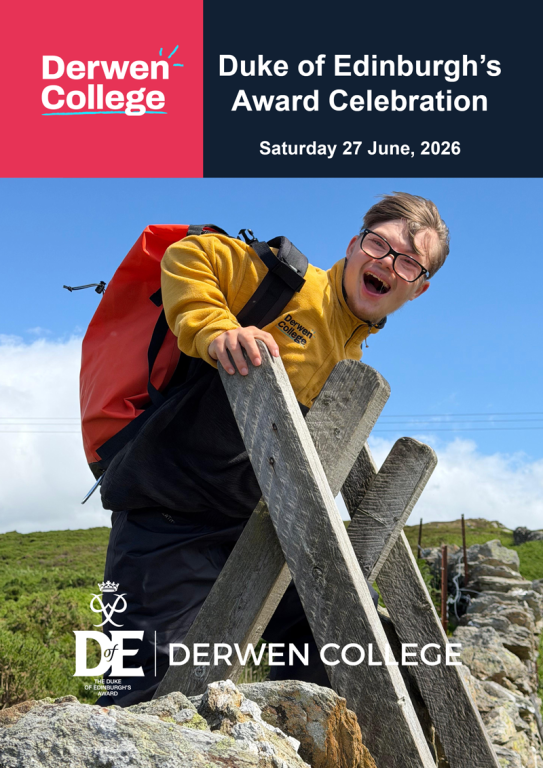 DofE celebrations programme cover for decoration