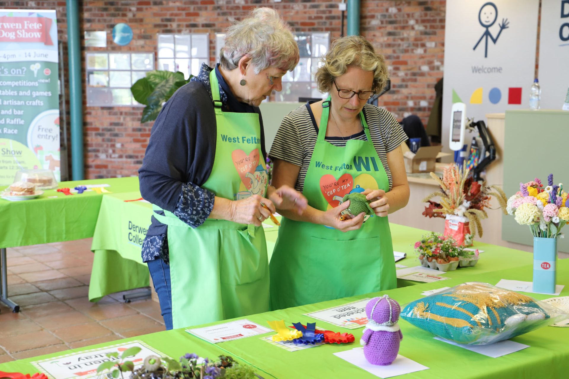 Fete competitions being judged by West Felton WI