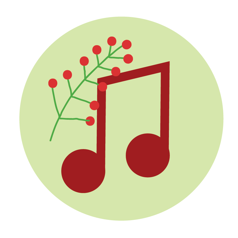 christmas themed icons for website – MUSIC music icon