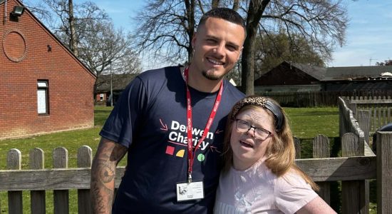Connor and Amy at Derwen College banner